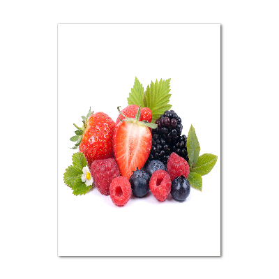 Quadro vetro verticale Frutti di bosco
