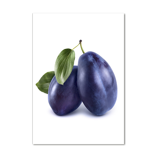 Quadro di vetro verticale Prugne