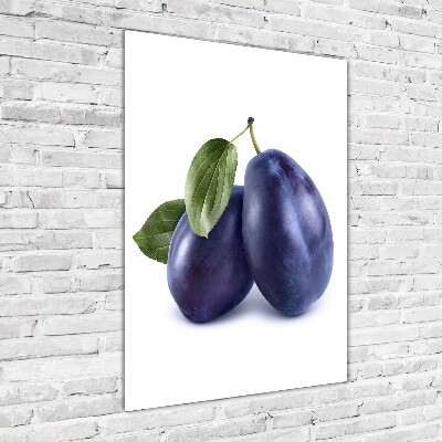 Quadro di vetro verticale Prugne