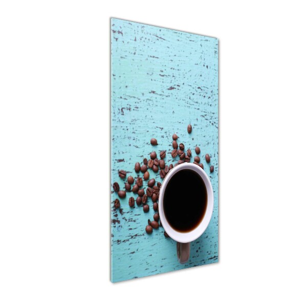 Quadro stampa su vetro verticale Una tazza di caffè