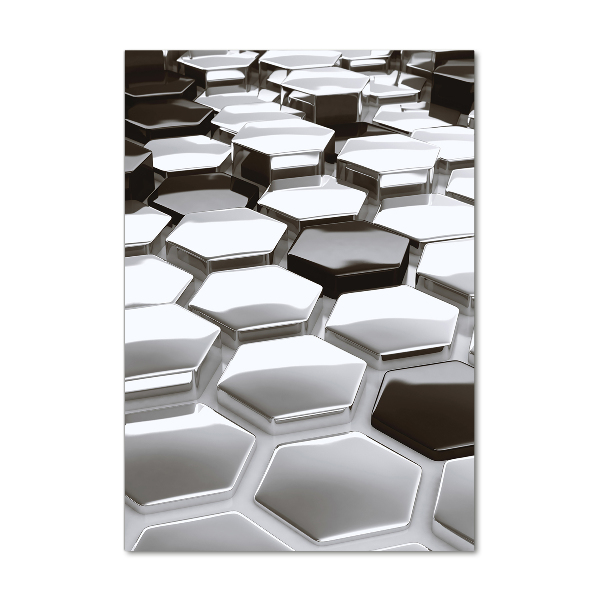 Quadro di vetro verticale Astrazione 3D