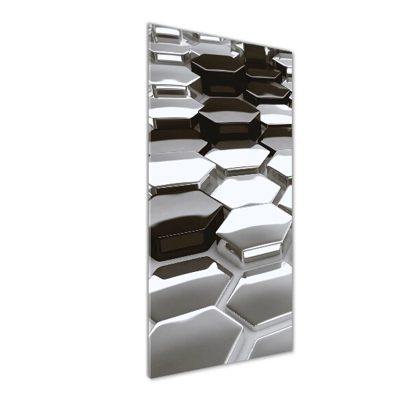 Quadro di vetro verticale Astrazione 3D