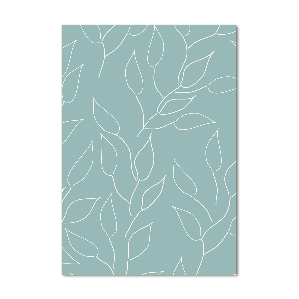 Quadro vetro verticale Foglie