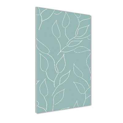 Quadro vetro verticale Foglie