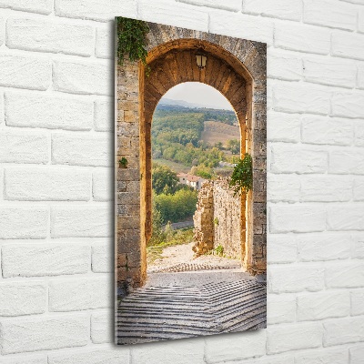 Quadro di vetro verticale Toscana, Italia