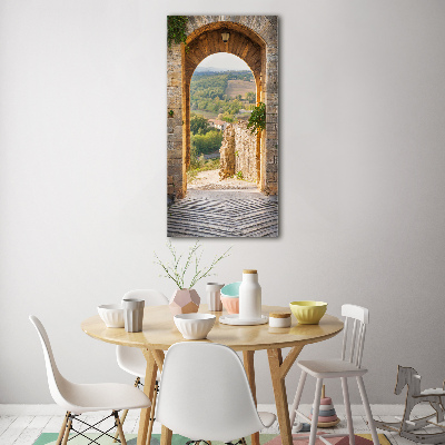 Quadro di vetro verticale Toscana, Italia
