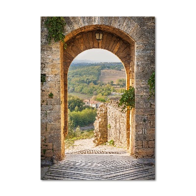 Quadro di vetro verticale Toscana, Italia
