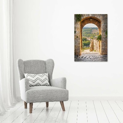 Quadro di vetro verticale Toscana, Italia