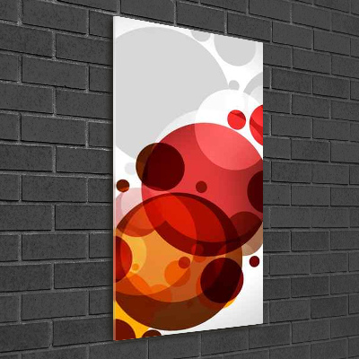 Quadro vetro verticale Astrazione del cerchio