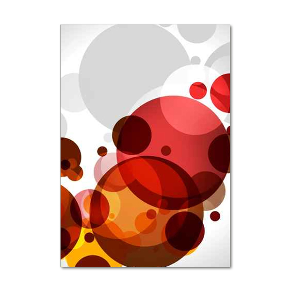 Quadro vetro verticale Astrazione del cerchio