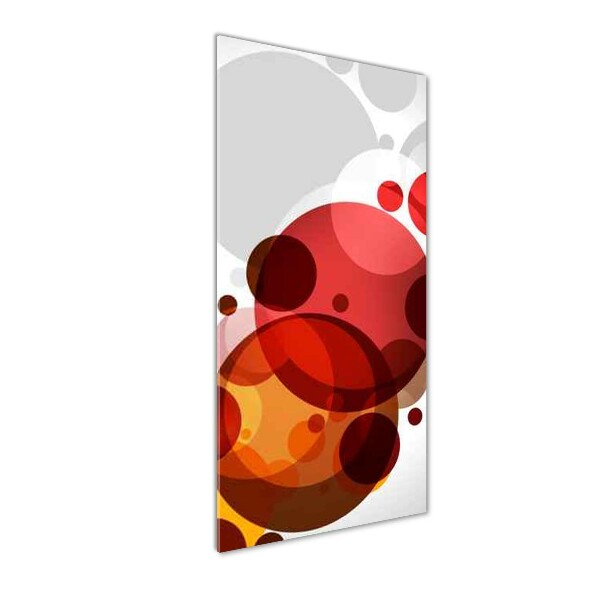 Quadro vetro verticale Astrazione del cerchio