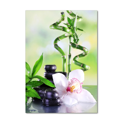 Quadro vetro verticale Bambù