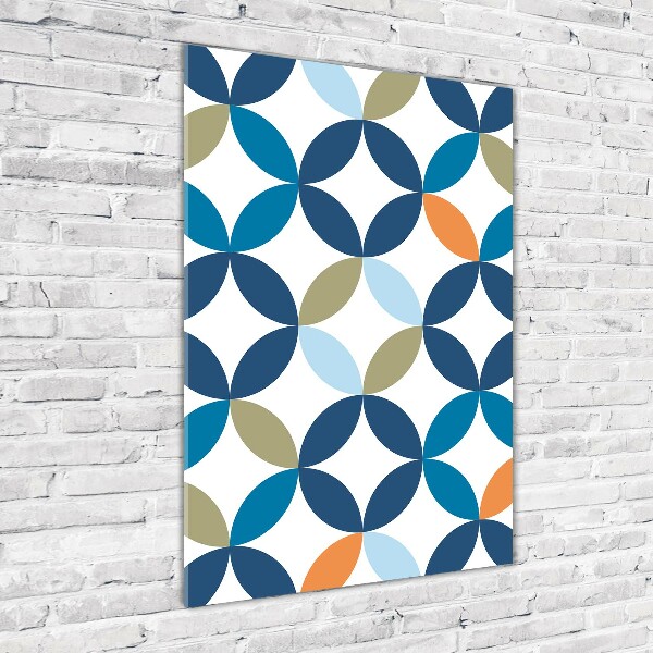 Quadro di vetro verticale Sfondo geometrico