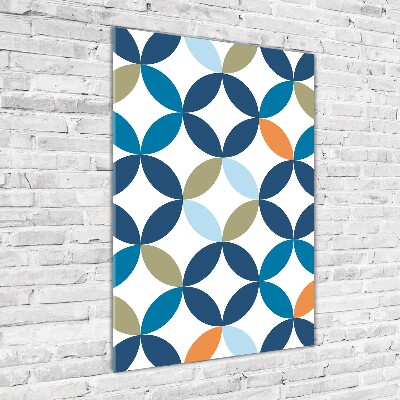 Quadro di vetro verticale Sfondo geometrico