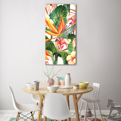Quadro in vetro verticale Modello hawaiano