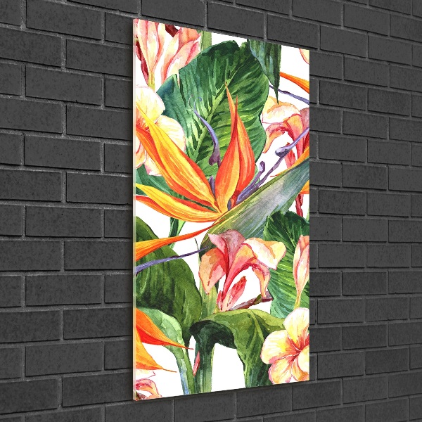 Quadro in vetro verticale Modello hawaiano