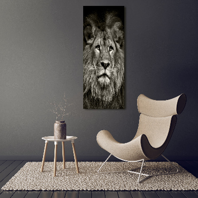 Quadro di vetro verticale Leone