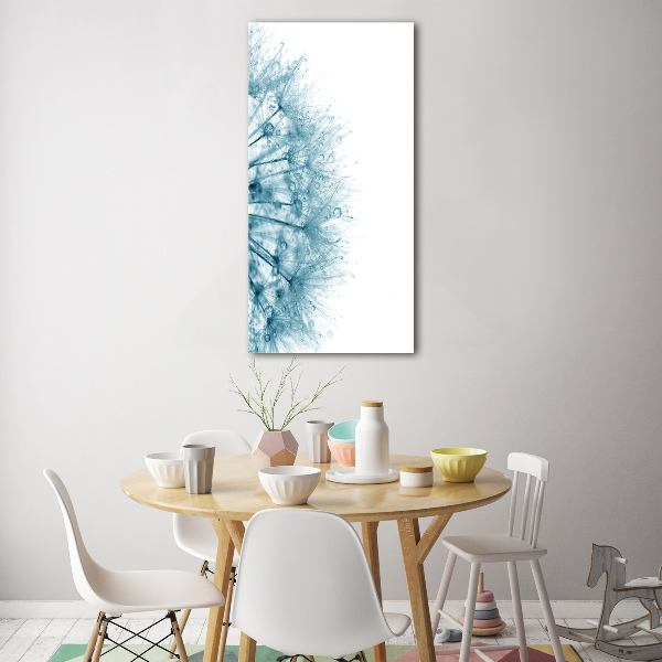 Quadro di vetro verticale Semi di tarassaco