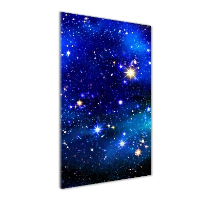 Quadro in vetro verticale Cielo stellato