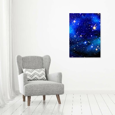 Quadro in vetro verticale Cielo stellato
