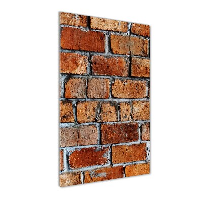 Quadro in vetro verticale Muro di mattoni