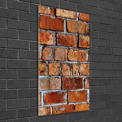 Quadro in vetro verticale Muro di mattoni