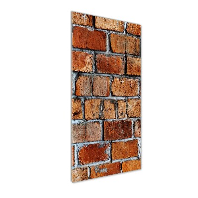 Quadro in vetro verticale Muro di mattoni