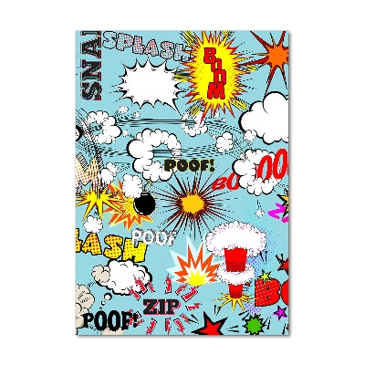 Quadro in vetro verticale Fumetti