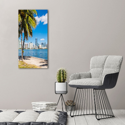 Quadro di vetro verticale Miami