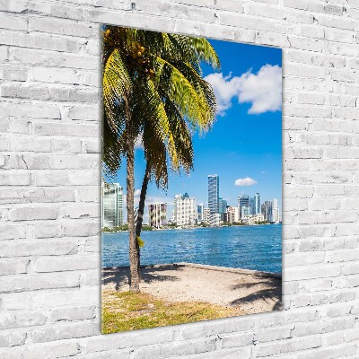 Quadro di vetro verticale Miami