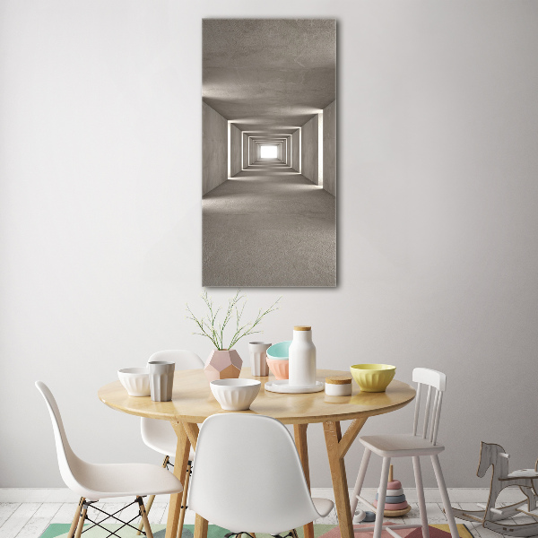 Quadro stampa su vetro verticale Tunnel in cemento