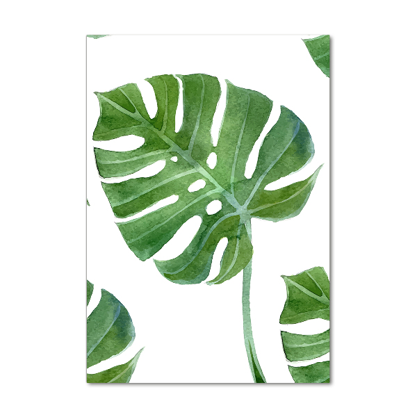 Quadro vetro verticale Monstera