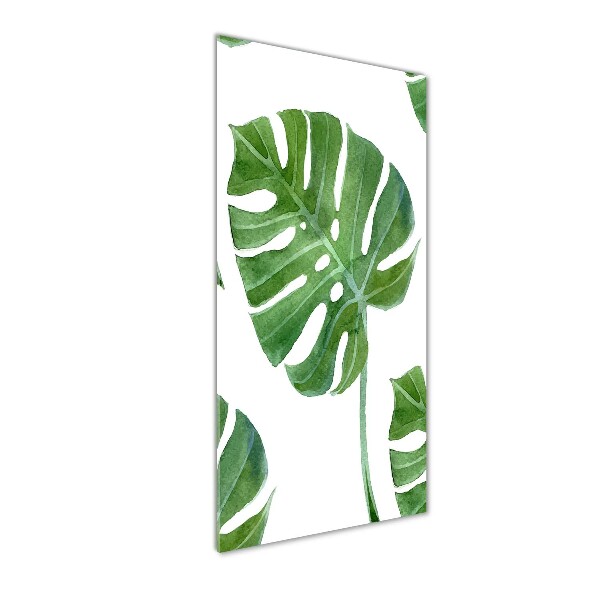 Quadro vetro verticale Monstera