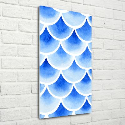 Quadro di vetro verticale Squame di pesce