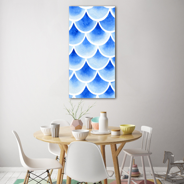 Quadro di vetro verticale Squame di pesce