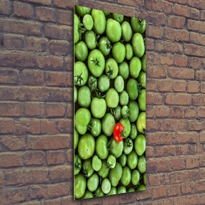 Quadro vetro verticale Pomodoro rosso