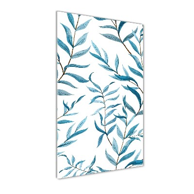 Quadro in vetro verticale Foglie