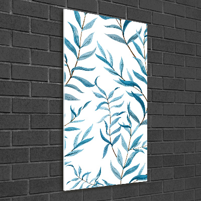 Quadro in vetro verticale Foglie