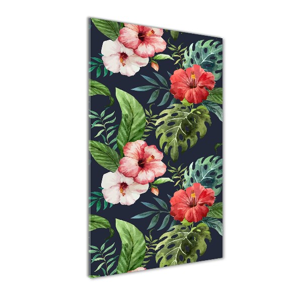 Quadro stampa su vetro verticale Modello hawaiano