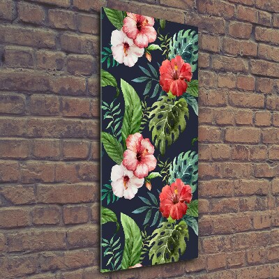 Quadro stampa su vetro verticale Modello hawaiano