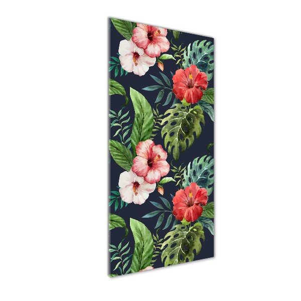Quadro stampa su vetro verticale Modello hawaiano