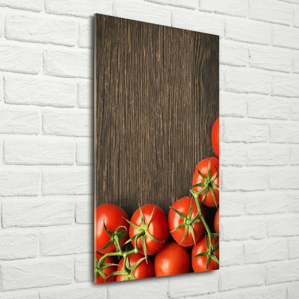 Quadro di vetro verticale Pomodori