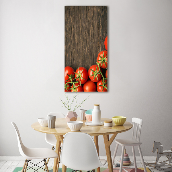 Quadro di vetro verticale Pomodori