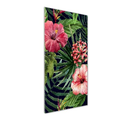 Quadro stampa su vetro verticale Modello hawaiano