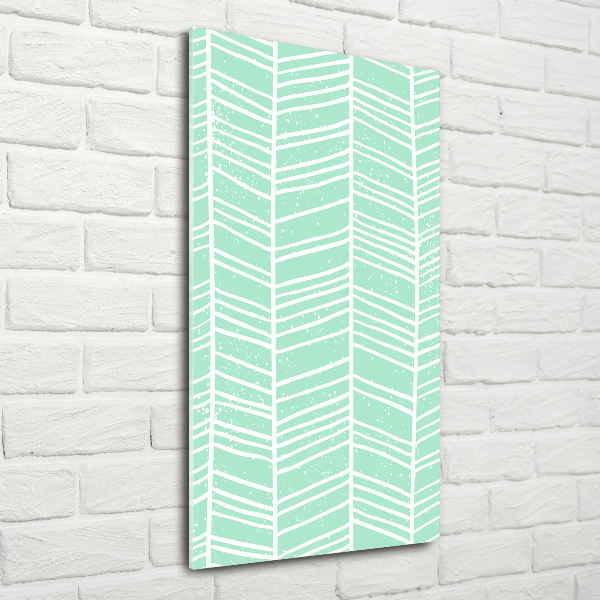 Quadro stampa su vetro verticale Motivo a spina di pesce