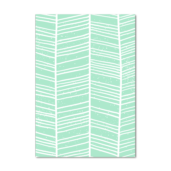 Quadro stampa su vetro verticale Motivo a spina di pesce