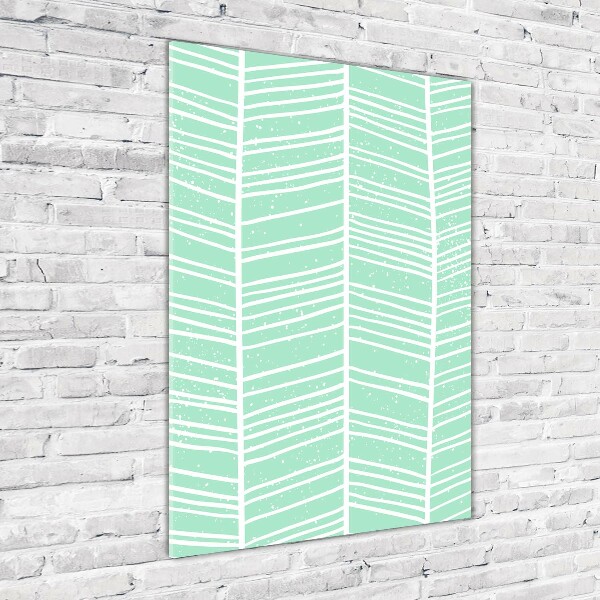 Quadro stampa su vetro verticale Motivo a spina di pesce