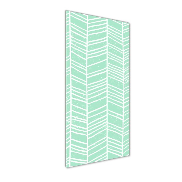 Quadro stampa su vetro verticale Motivo a spina di pesce