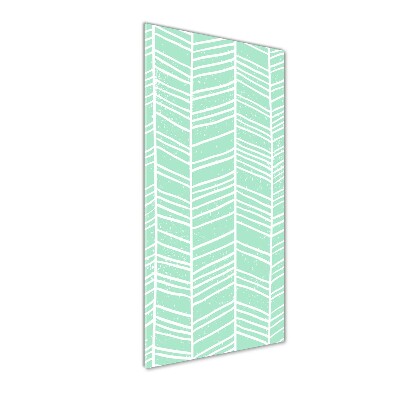 Quadro stampa su vetro verticale Motivo a spina di pesce