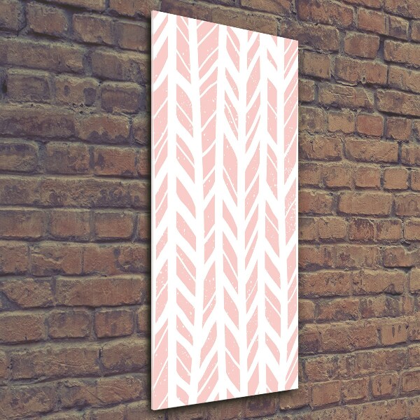 Quadro vetro verticale Motivo a spina di pesce